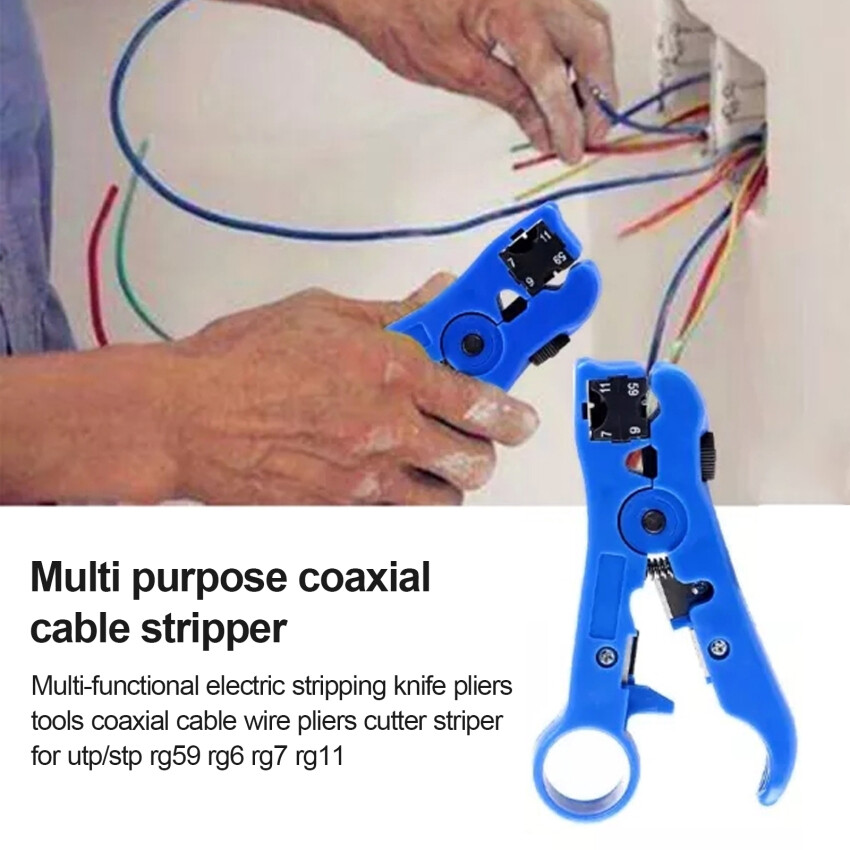 Multi-Functional Electric Stripping Pliers Tools Coaxial Cable Wire Pliers Cutter Striper For UTP/STP RG59 RG6 RG7 RG11