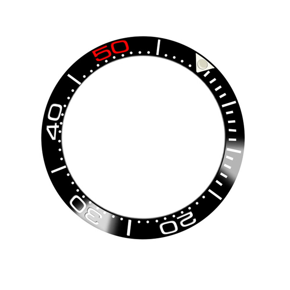 Vòng Đệm Đồng Hồ Bằng Gốm 38MM Cho Đồng Hồ Omega Seamaster Series Bezel Chèn Vòng Chống Trầy Xước Phụ Kiện Bảo Vệ