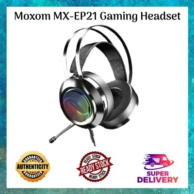 [Ready Stock] Moxom MX-EP21 Bass Surround Sound Adjustable MIC Gaming Headphone