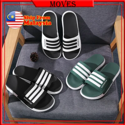 MOVES MALAYSIA- Men Women 3 Stripes Slippers Sandals