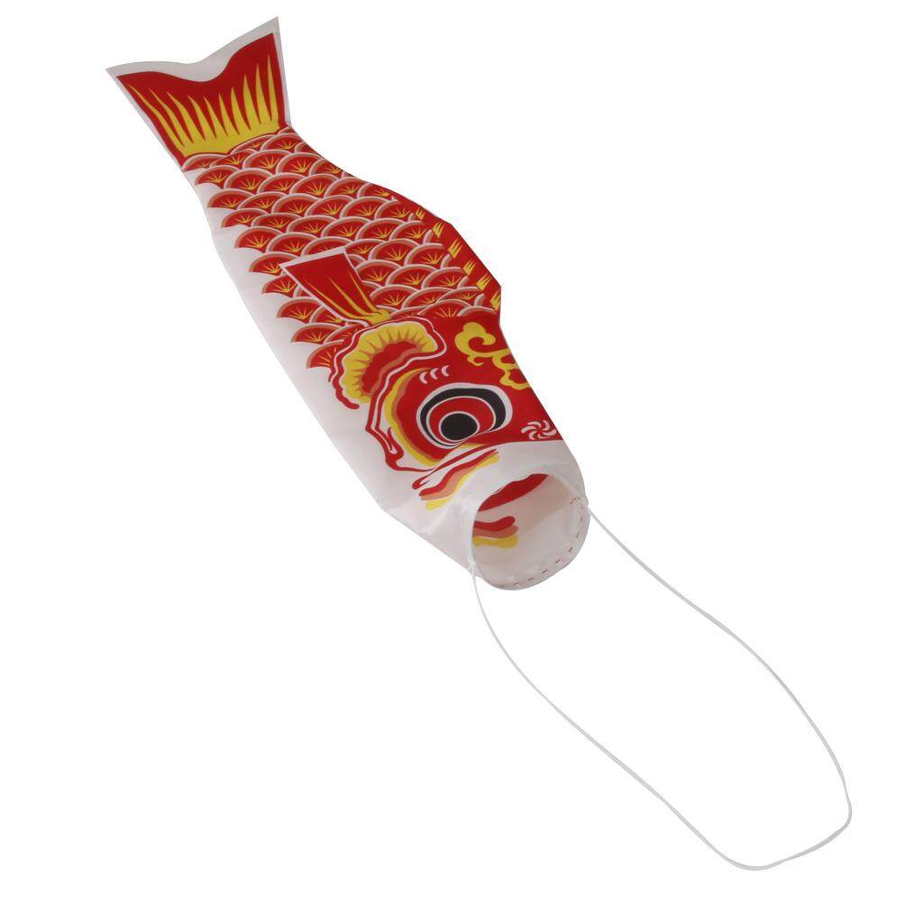 100cm Japanese Windsock Carp Flag Koi Nobori Sailfish Fish Wind Streamer Red