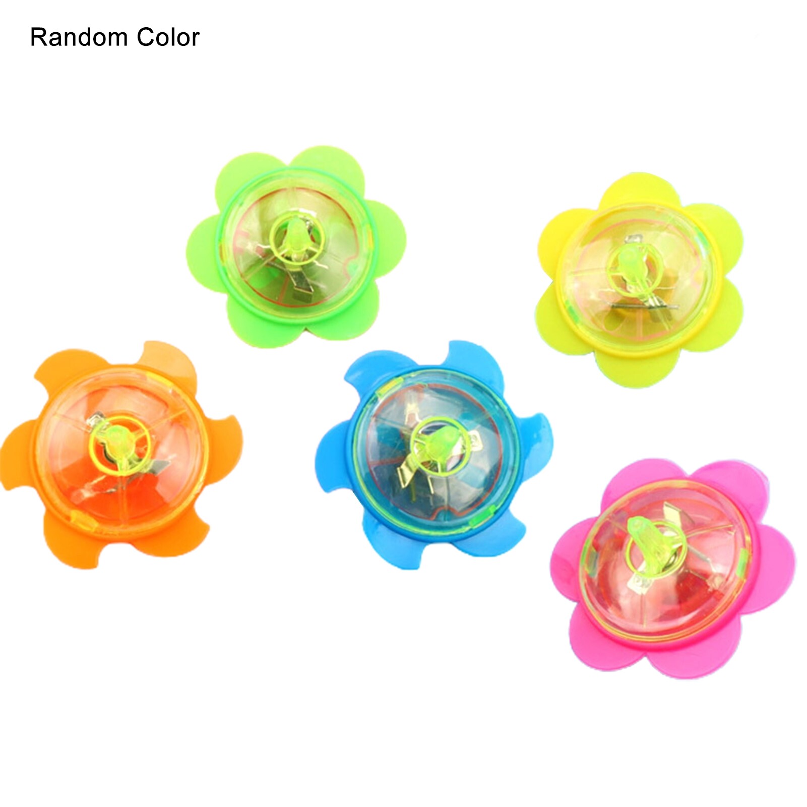 5Pcs Spinning Top Toy Traditional Luminescent Plastic Glowing Lightning Spinning Tops for Kids