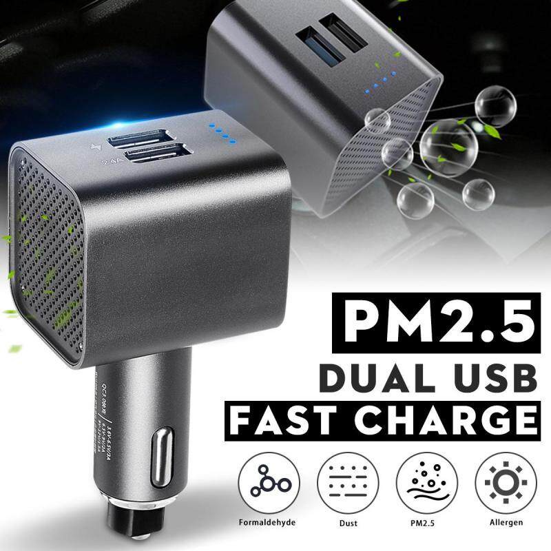 Car Air Purifier Fresh Oxygen Ionizer Portable USB Aluminum alloy case dual USB fast charge Singapore