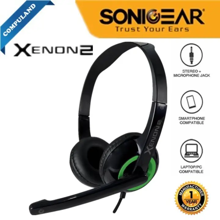 sonicgear xenon 2 headset with mic