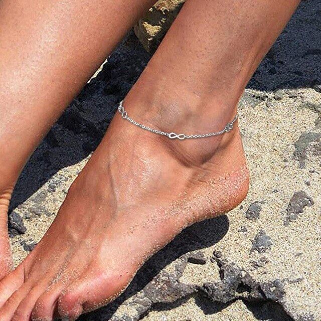black tourmaline anklet
