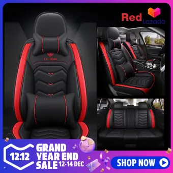 6d Luxury Pu Leather Car Seat Cover 5 Seats Cushions Front Rear 6d Luxury Pu Leather Car Seat Cover 5