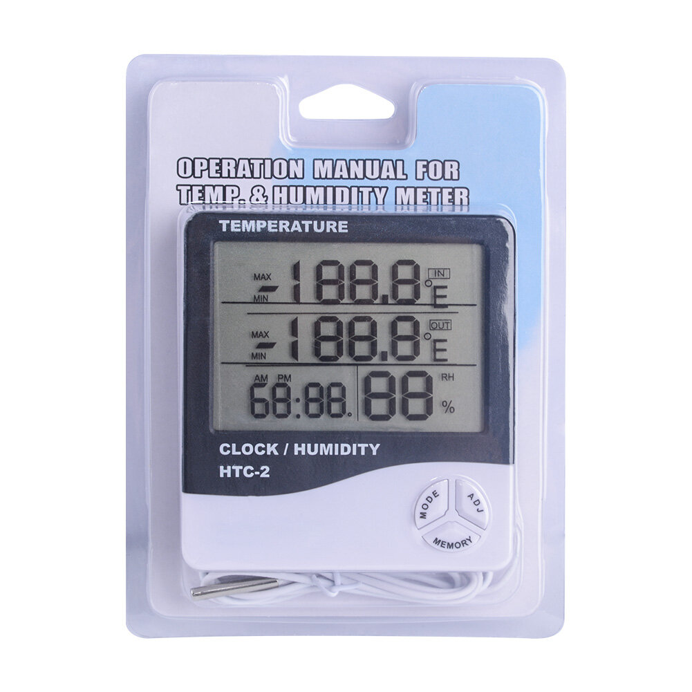 Digital LCD Temperature Meter Hygrometer Electronic Temperature Humidity Meter Weather Station Indoor Outdoor