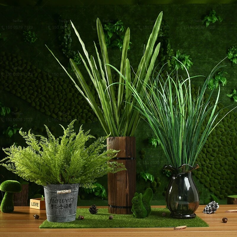 Cành Lá Nhân Tạo Cây Mô Phỏng Lá Nhựa Cây Mô Phỏng Màu Xanh Lá Cây Để Trang Trí Nhà Cửa