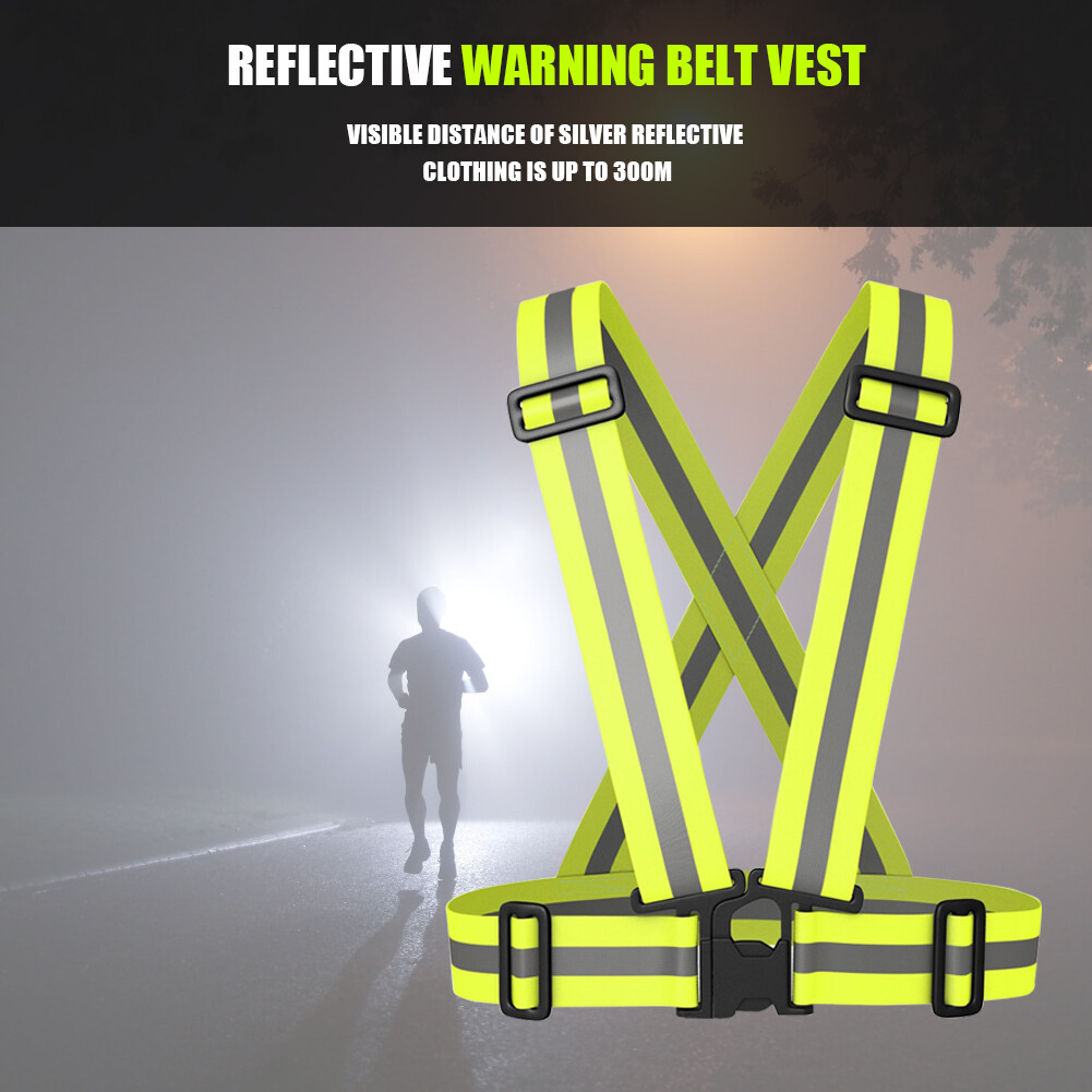 Night Running Reflective Straps Vest Traffic Night Work Security Clothing
