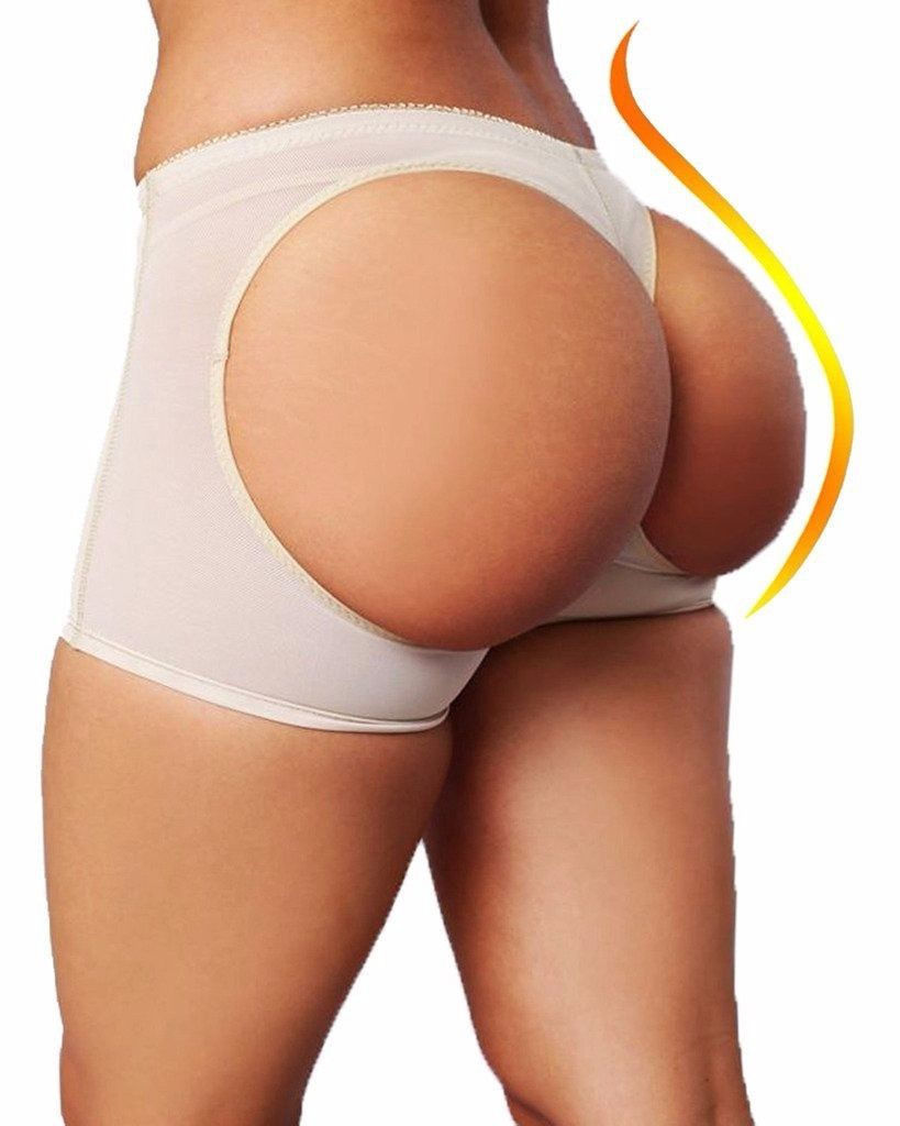 Beautifultime Women Butt Lifter Shaper Tummy Control Panties Buttocks Open Instan Boyshorts