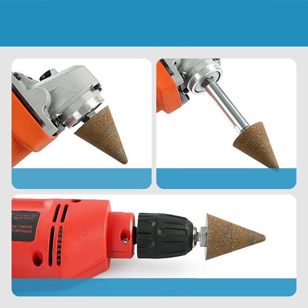 Toolstar Chamfering Diamond Head M10 Conical Diamond Grinding Head 50-200 Grit Stone Chamfering Grinding Polishing Grinding Head for Stones Chamfering, Grinding and Finishing