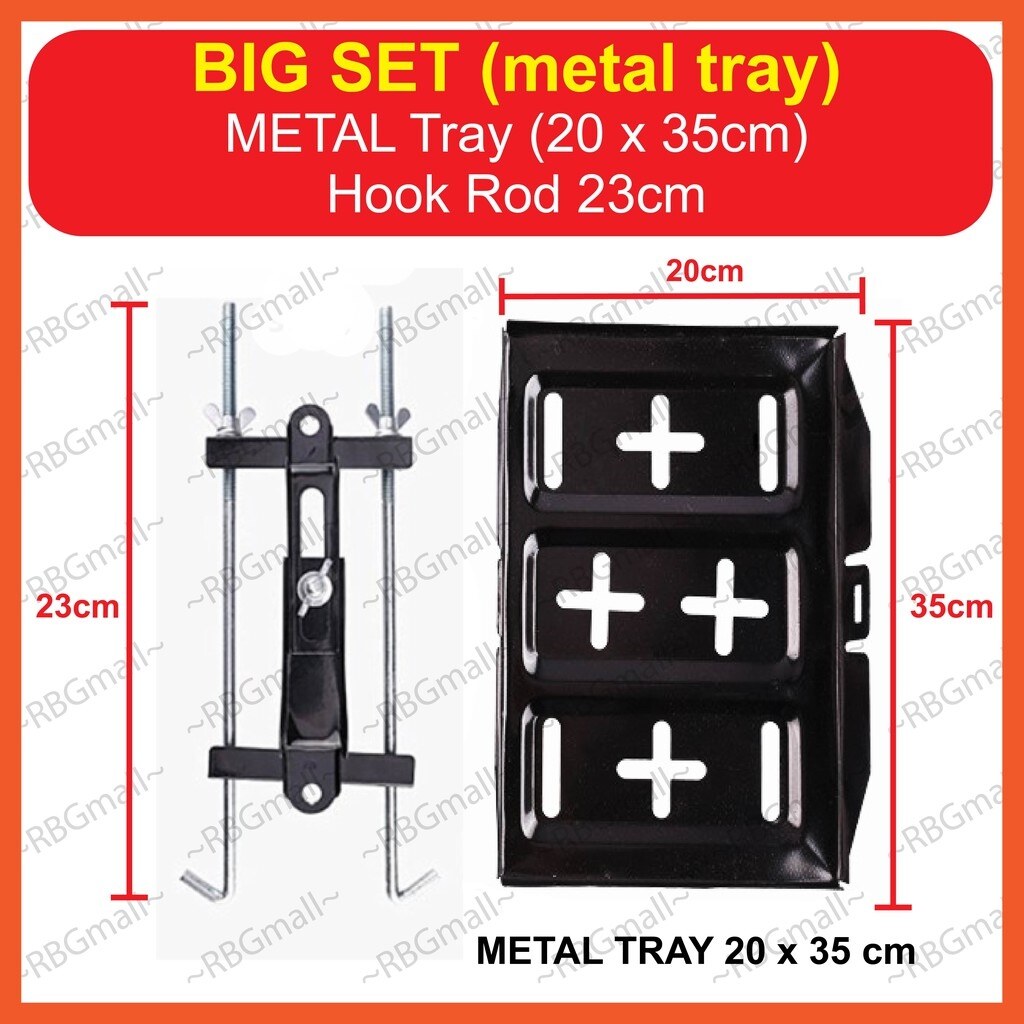 Adjustable Car Battery Tray Holder Base Hold Down Clamp Bracket Kit
