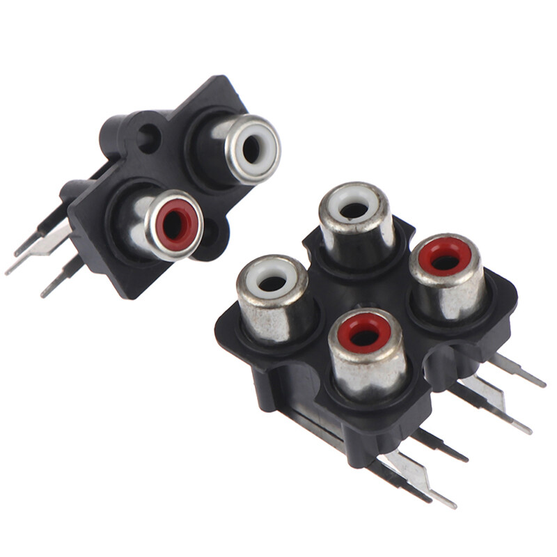 Sissi 5 Cái Giắc Cắm Âm Thanh Nổi RCA Cái 2/4 Lỗ Giắc Cắm Đầu Vào Âm Thanh AV