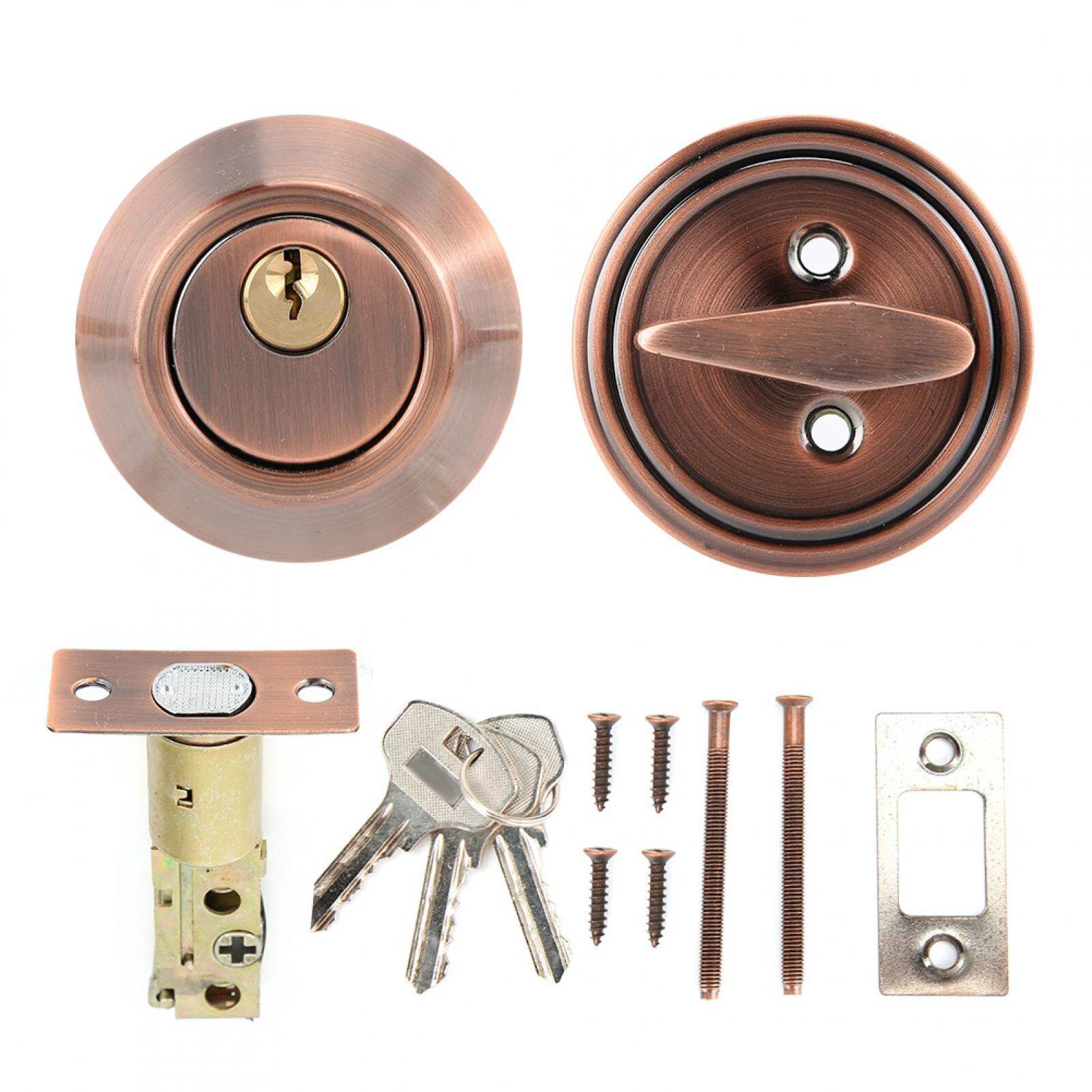 Stainless Steel Single Cylinder Safety Anti-Theft Bedroom Door Lock with Keys