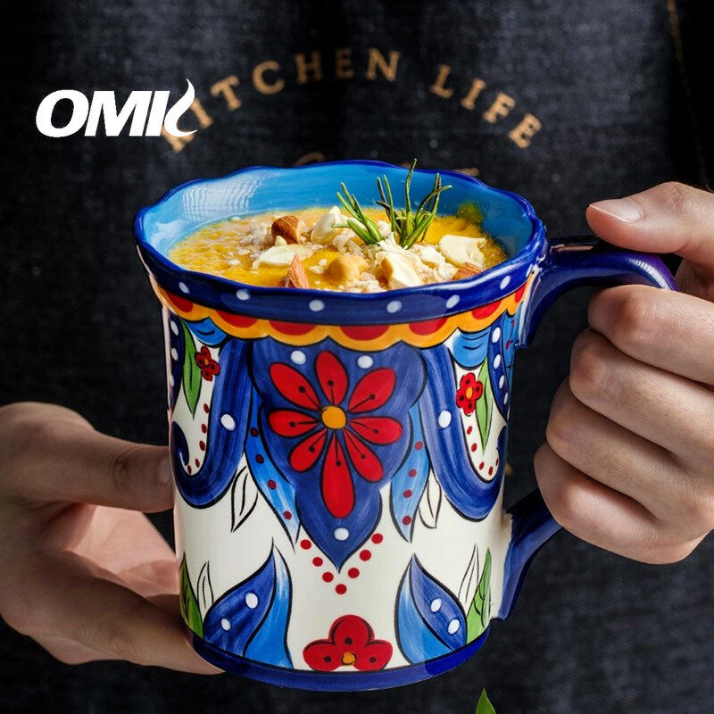 Omk Đỏ Luca loạt 500ml cốc cà phê Cốc gốm