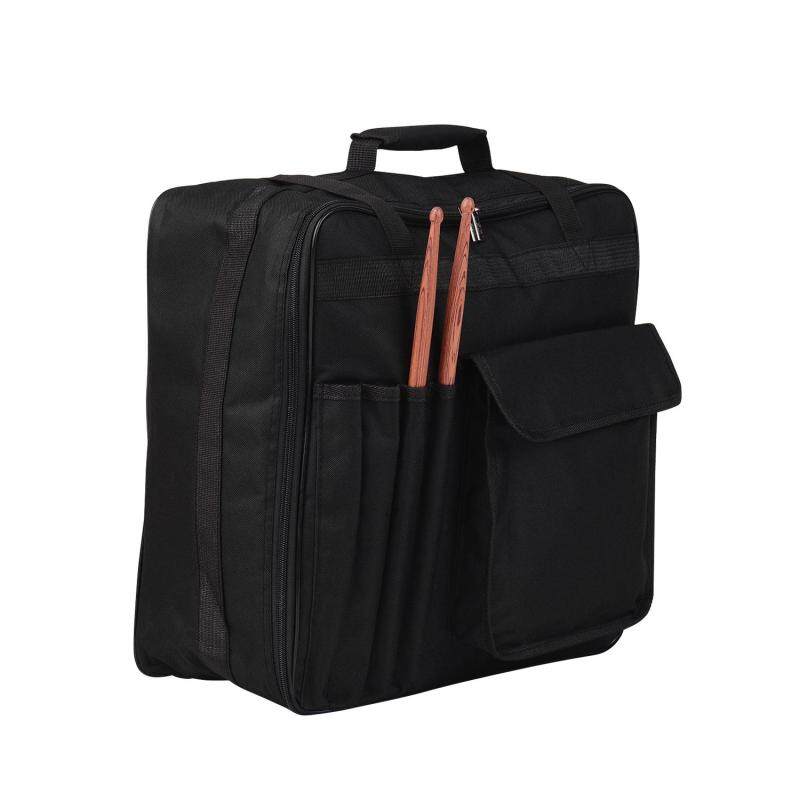 Professional 14 Inch Snare Drum Bag with Shoulder Strap Outside Pockets Musical Instrument Backpack Case Black