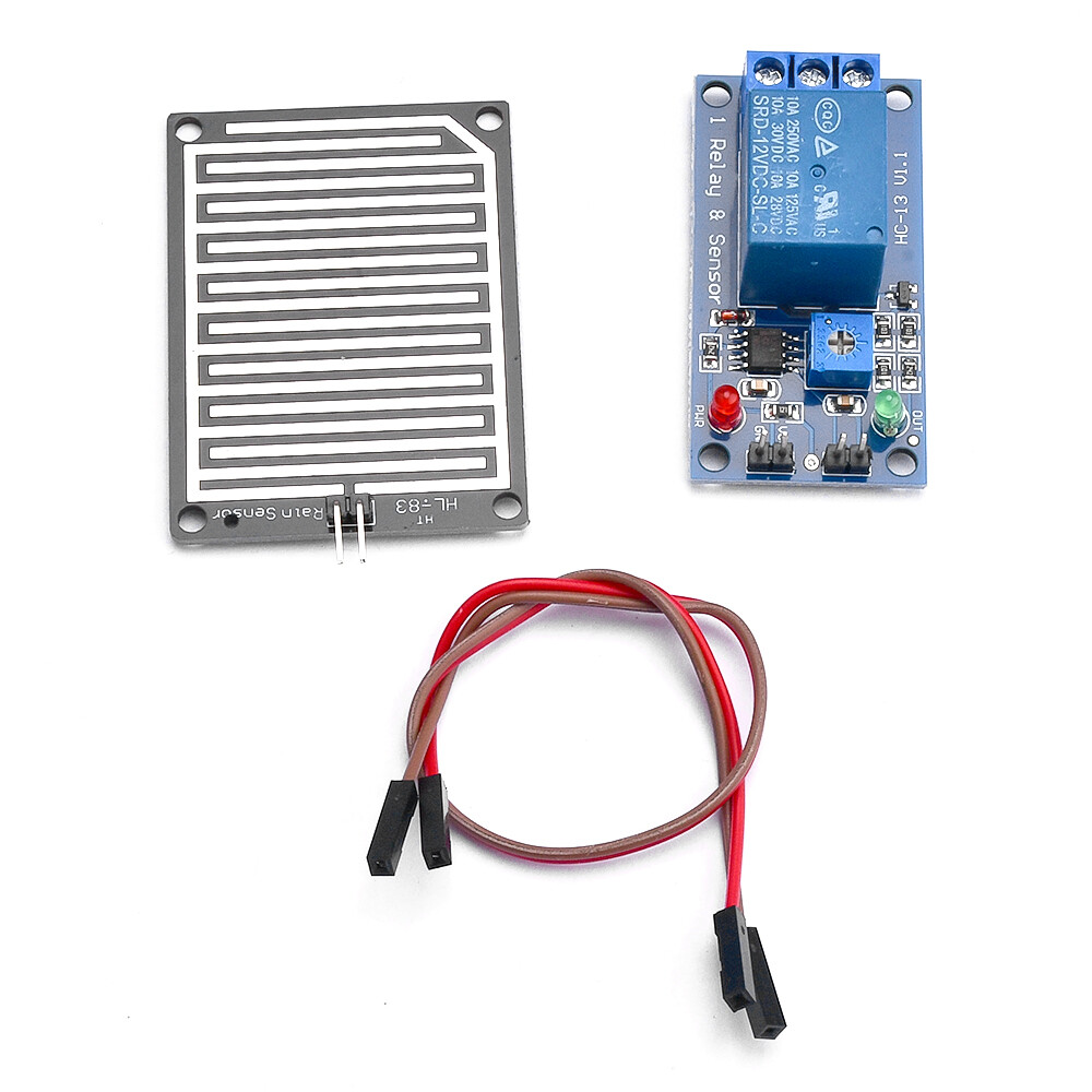 diymore Mô-đun điều khiển mưa rơi Mô-đun cảm biến mưa Mô-đun chuyển tiếp Bảng theo dõi thời tiết Arduino M35 Tần số cao 12V