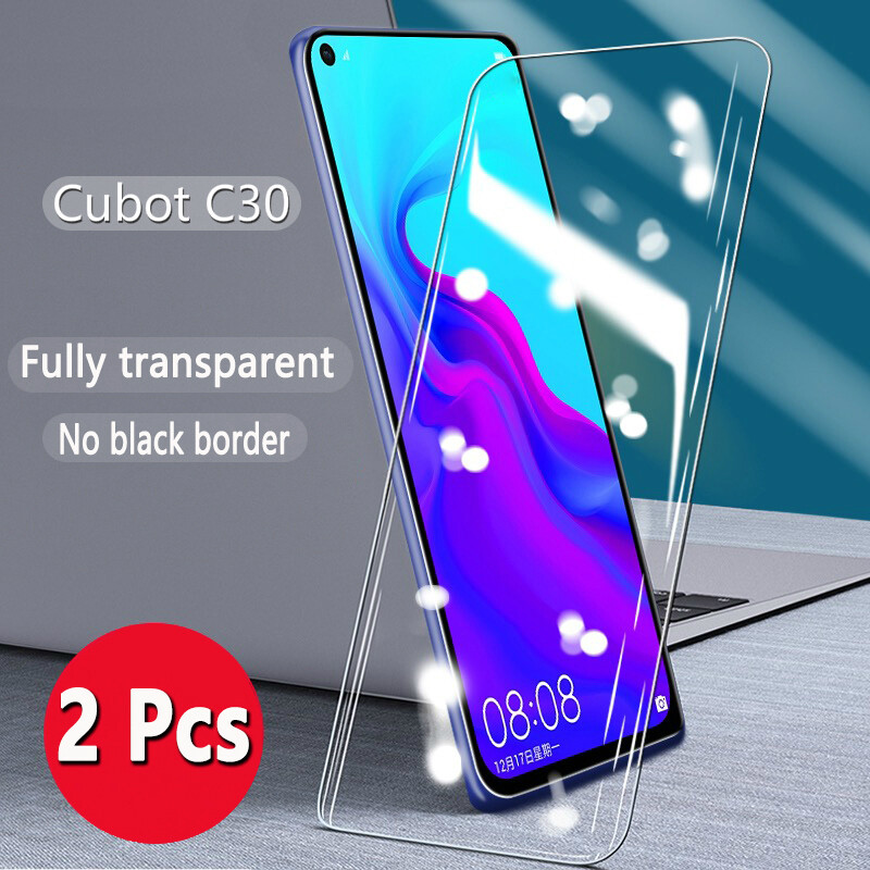 2 Pieces For Cubot C30 Screen Protector Tempered Glass Fully Transparent Clear Cubot C30 Film No Black Border Lazada