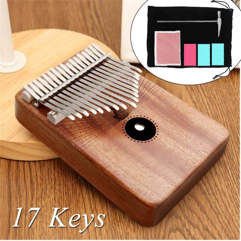 【Free Vận Chuyển + Đèn Flash Deal】17Keys Gỗ Kalimba Châu Phi Gỗ Gụ Ngón Tay Cái Đàn Piano Ngón Tay Percuss Tượng Nữ Thần Tự Do