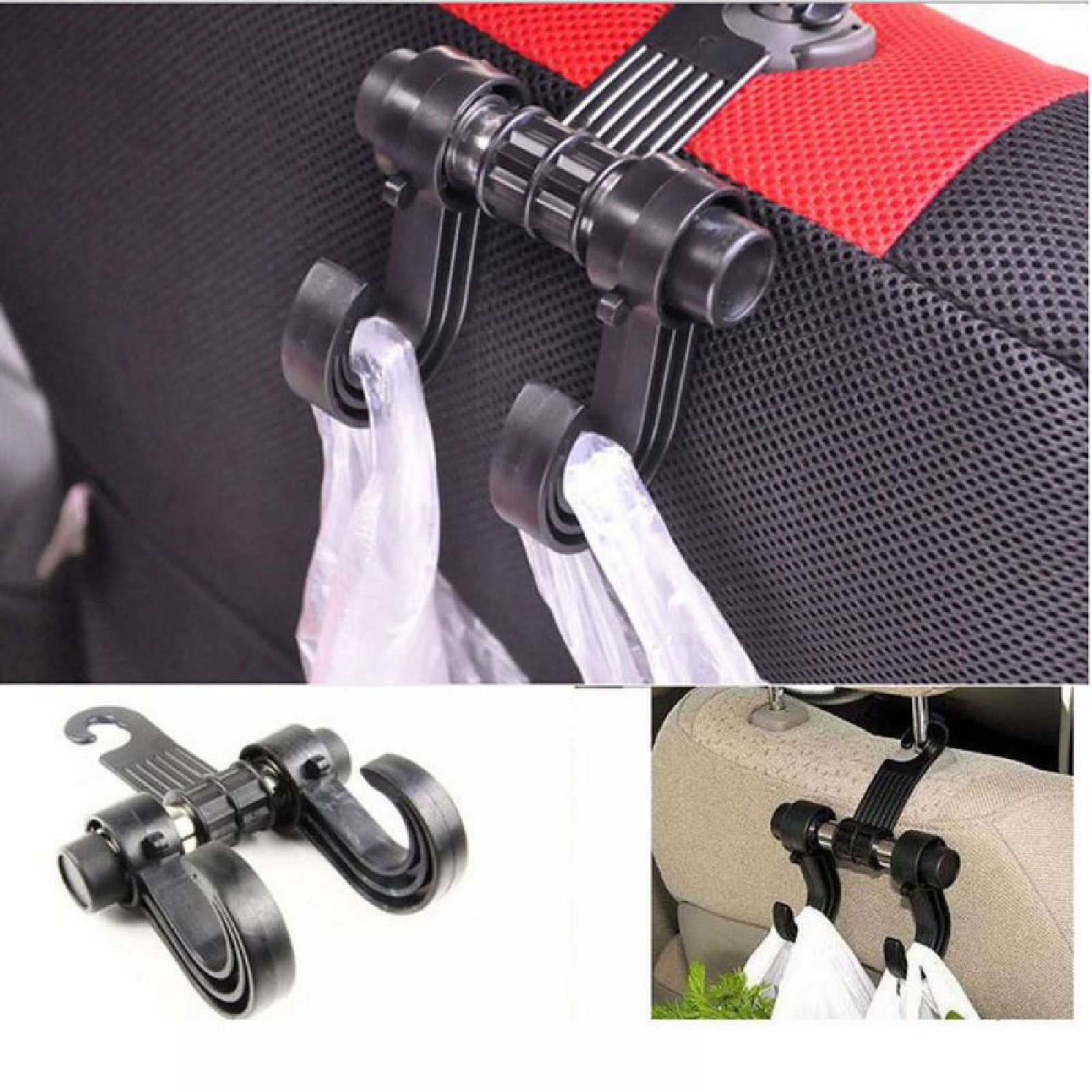 Tenmillion Car Hanger Strong Bearing Multi-purpose Reusable Creative Car Seat Back Hook for SUV