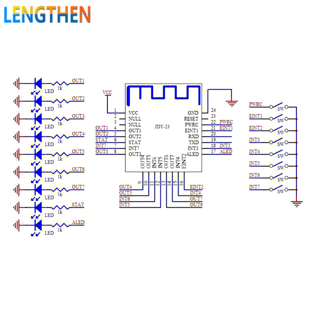 FocusAi  Mô Đun Không Dây Nối Tiếp CC2541 JDY-23 Mô Đun BLE 5.0 BT Mô Đun Thu Phát RF Nhà Thông Minh