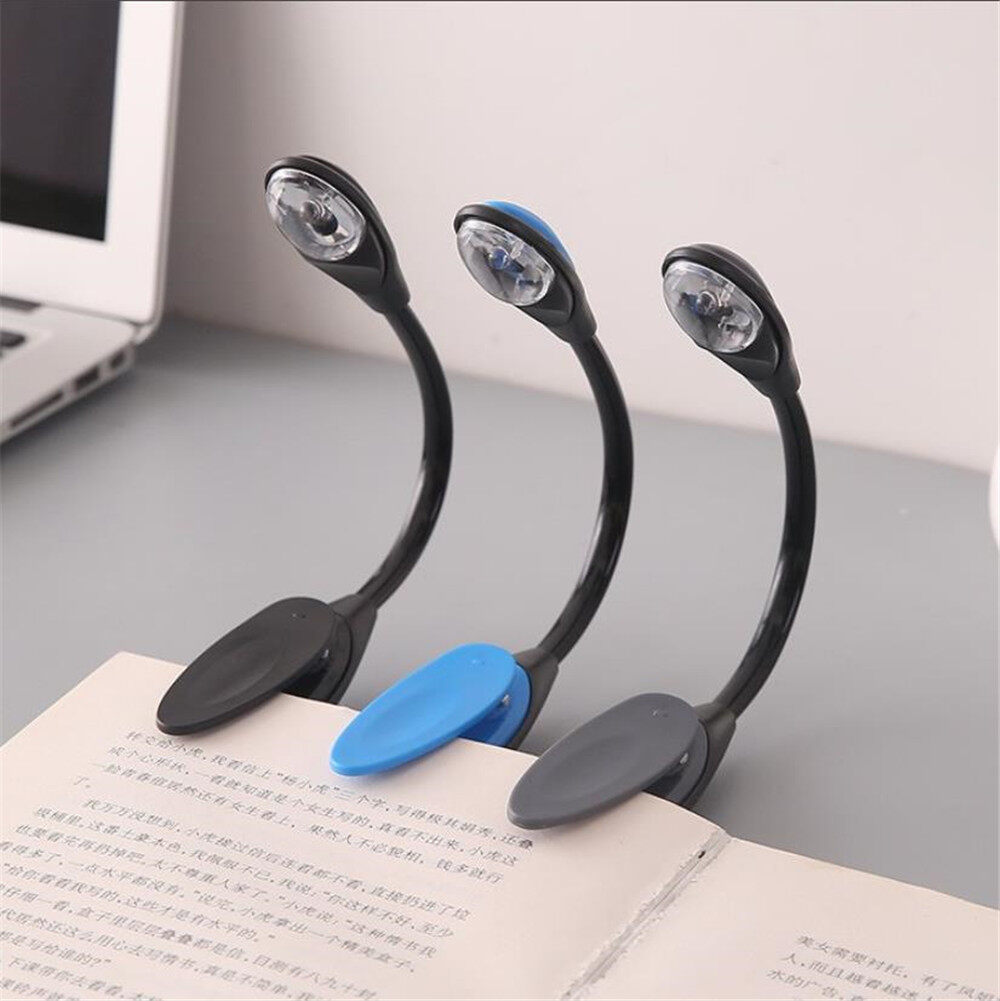 【TaroBall】LED Mini Desktop Book Light Clip-On Flexible Bright LED Lamp Light Book Reading Lamp For Travel Bedroom Book Reader