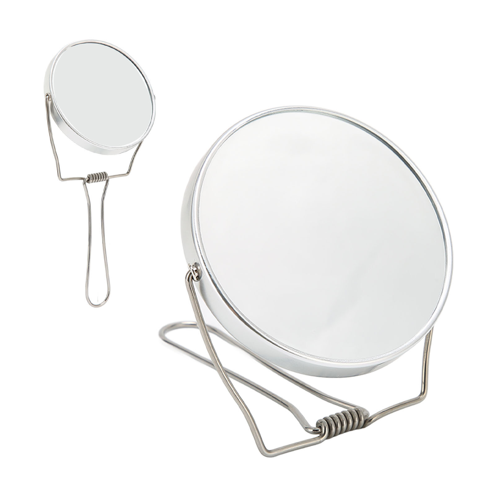 2 Sided Vanity Mirror Smoother Edges Double Sided Silver Vanity Mirror for Office
