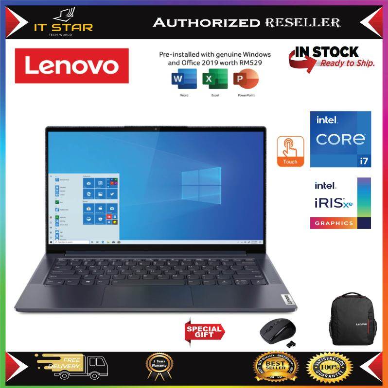 Lenovo Yoga Slim 7 14ITL05 82A30021MJ | I7-1165G7 |Ram 16GB|512GB SSD|Intel Iris Xe |14 FHD Touch Laptop Malaysia