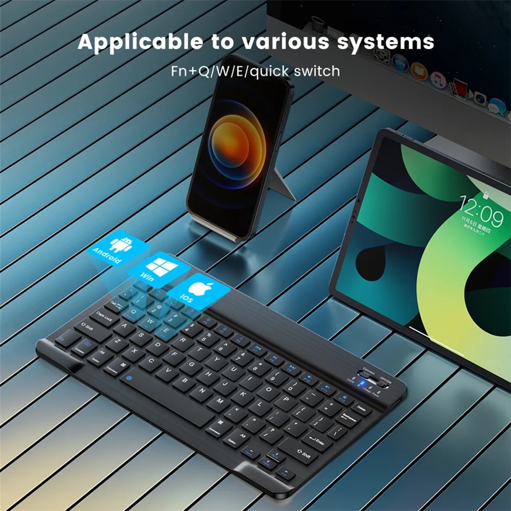 For Amazon Fire HD 10 Plus 2021 2017 2019 HD 8 Plus 2022 2020 7 6 HDX 8.9 Wireless Keyboard Bluetooth Keyboard and Mouse Portable Keyboard Mouse