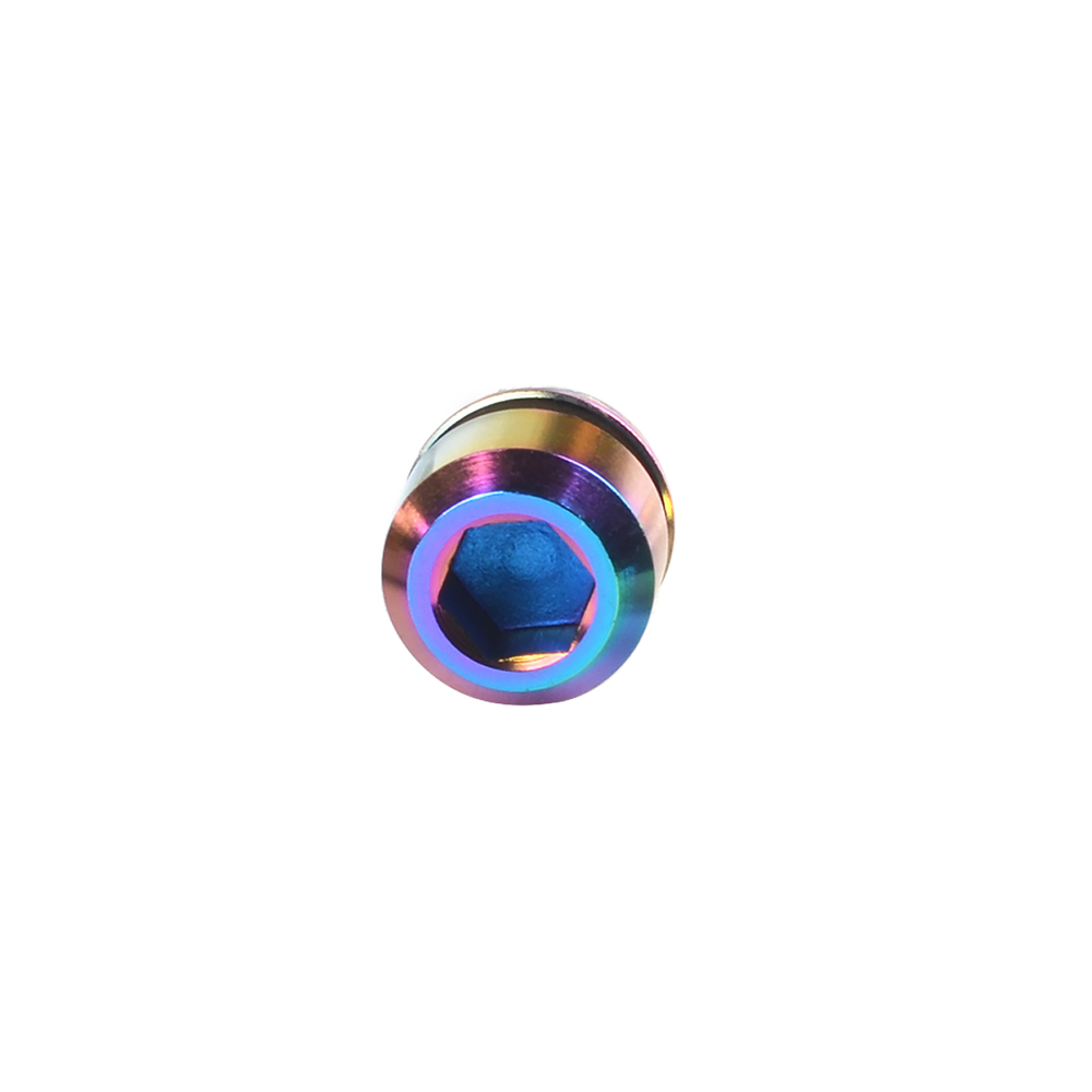 Wanyifa Titanium Screws M6 X 16 18 20 25 35mm Hex Bolts with Titanium Washer for Bicycle Stem Fasteners Bike Part Silver Gold Rainbow Black Burn blue
