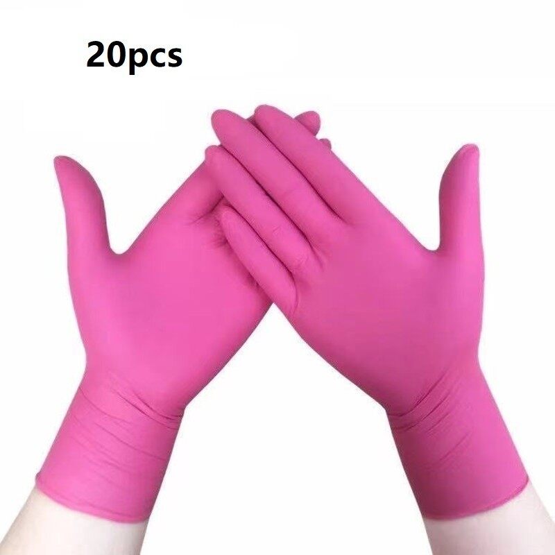 20x Black Disposable Latex Gloves Household Laboratory Cleaning Gloves Top-quali
