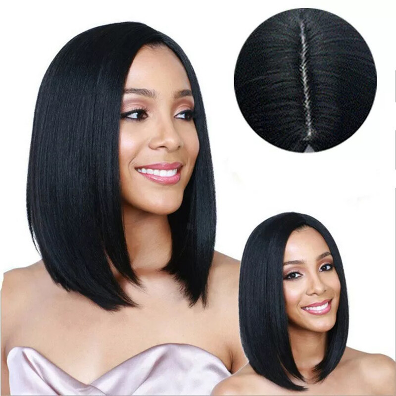 QNAIT】Short Human Wigs Cut Straight Brazilian Hair for Women Ladies BOB Wig  | Lazada PH