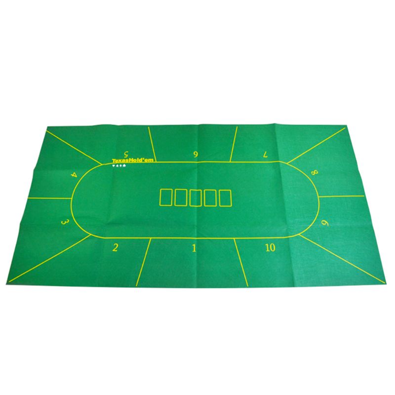 180*90cm Poker Table Cloth Texas Hold'em Poker Layouts Tablecloth Felt 10 Players Poker Mat / Tapis Poker