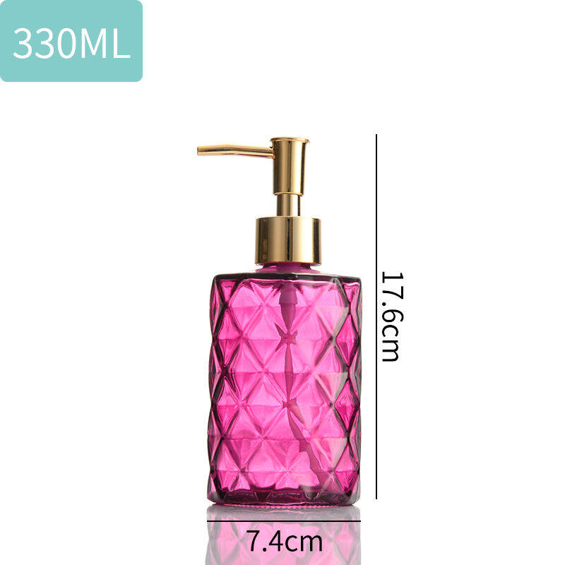 400ml Soap Dispenser Glass Shampoo Shower Gel Bottle Pump Large-capacity Cosmetic Lotion Dispenser Bottling