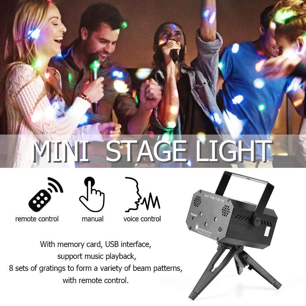 Máy Chiếu Mini Laser Kích Hoạt Âm Thanh Sân Khấu DJ Disco KTV Đảng Đèn