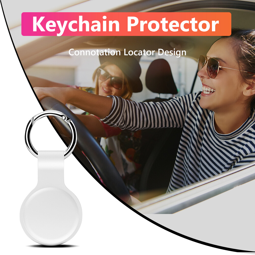 Portable Silicone Protective Cover with Keychain for Airtags Protective Case for Airtags