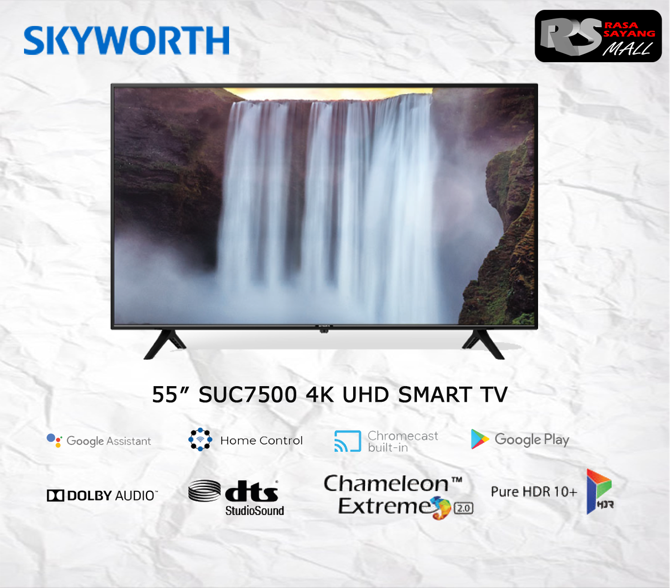 SKYWORTH 55SUC7500 55" 4K ANDROID UHD LED TV | Lazada