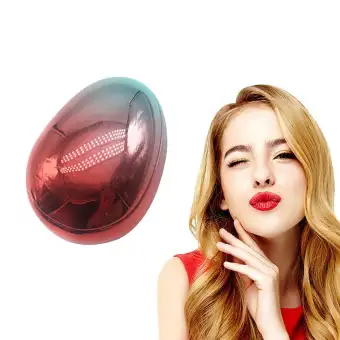 Silynew Portable Hair Brush Egg Shape Hairbrush Anti Static