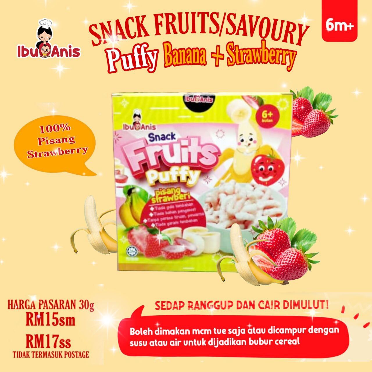 Ibu Anis Homemade Snack Puffy/Stick Fruit/Savory - 8m++ | Lazada