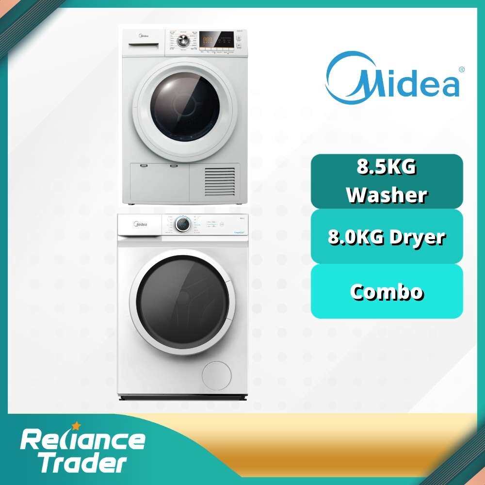 MIDEA 10KG / 8KG INVERTER WASHING MACHINE + CONDENSER DRYER COMBO