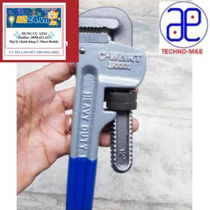 12″ Mỏ lết răng cán bọc nhựa B0001-12 C-MART (Đài Loan)