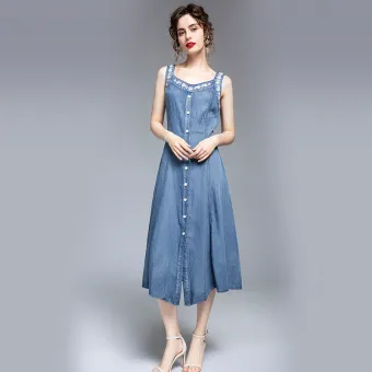 designer denim dress