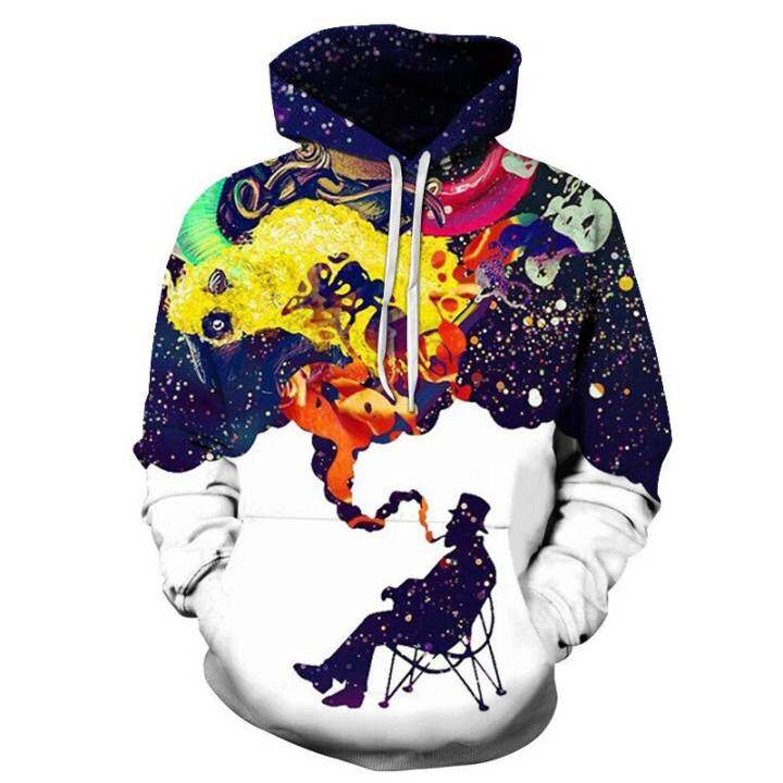 black and white paint bucket hoodie