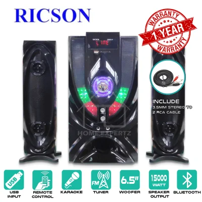 RICSON MULTIMEDIA SPEAKER SYSTEM WITH USB & SD CARD INPUT/ FM RADIO / BLUETOOTH / MIC INPUT / REMOTE CONTROL (USB2219)