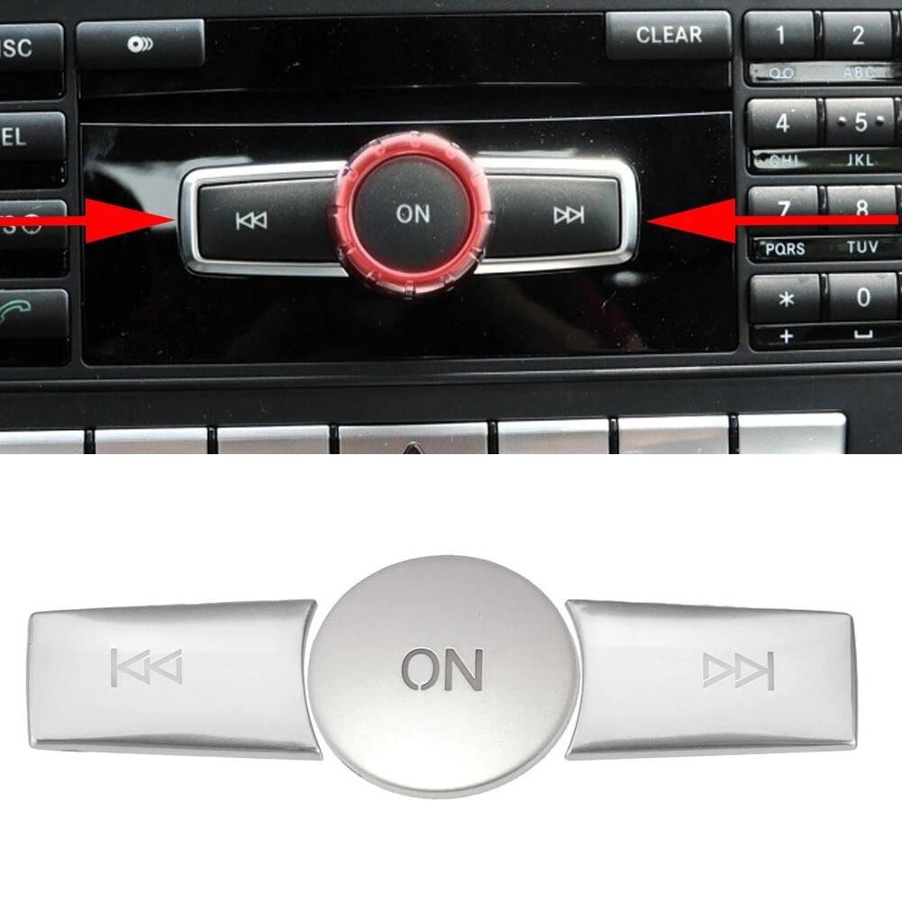 Car volume on buttons cover stickers for mercedes benz a b c ml cls class w204 glk x204 e class w212