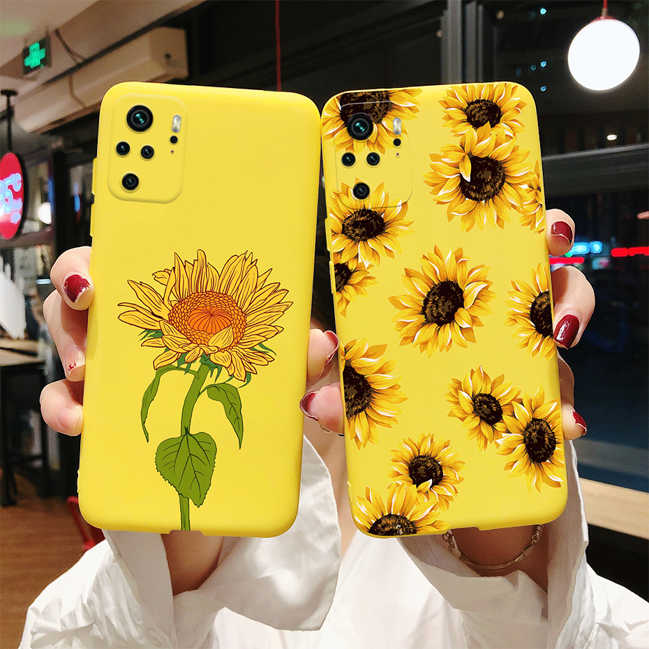 Ốp Cho Xiaomi Redmi Note 10 Ốp Lưng Hoa Hướng Dương Hoa Cúc Dễ Thương Note 10S Note 10 Pro Max Ốp Điện Thoại TPU Mềm