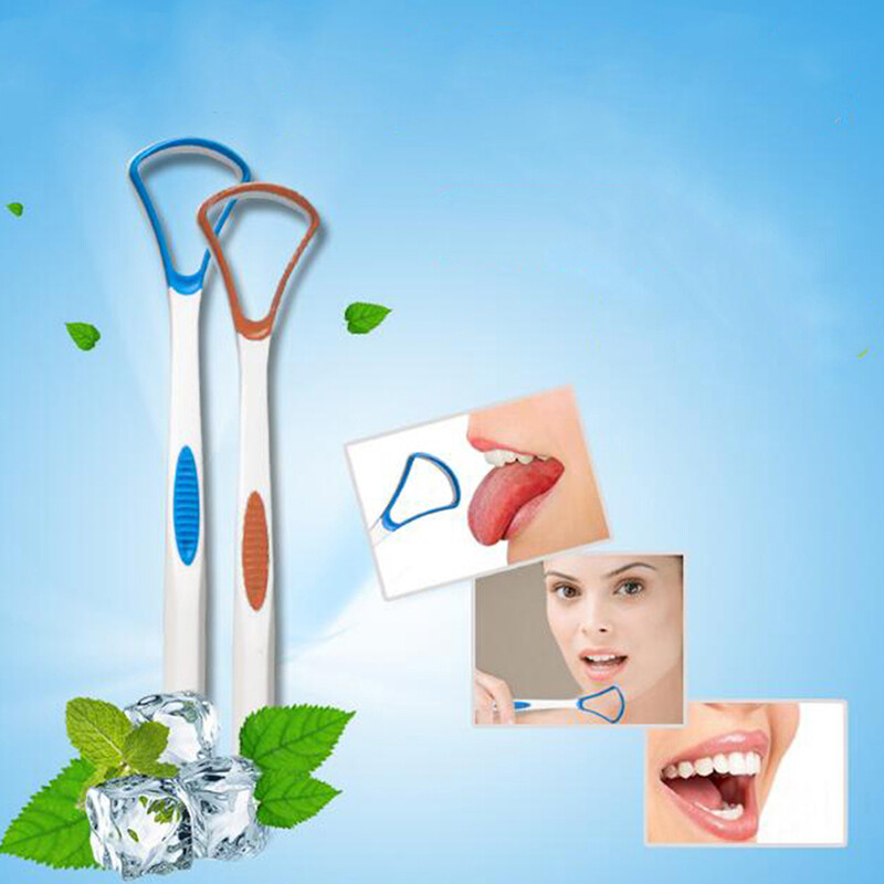 nidengba Tongue scraper oral dental care plastic tongue cleaner brush