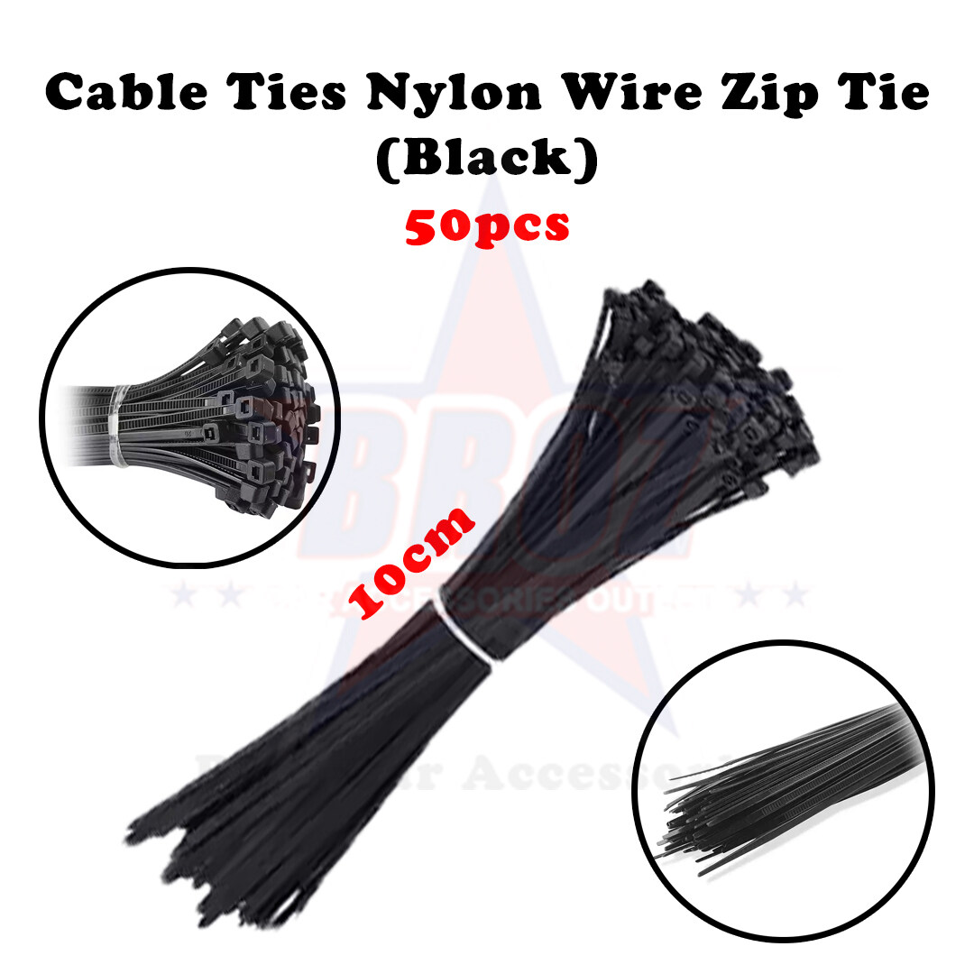 Zip Ties Cable Ties Strength Wraps Tying Cables Wires 50/100/150/200pcs 4inch 