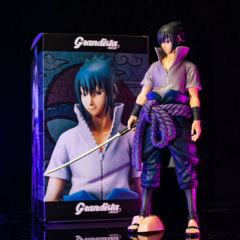 Kids Toy Store GK Grandista Naruto Figure Shippuden Uchiha Sasuke Figures Anime Figurine Model PVC 27CM Statue Collection Toy Figma