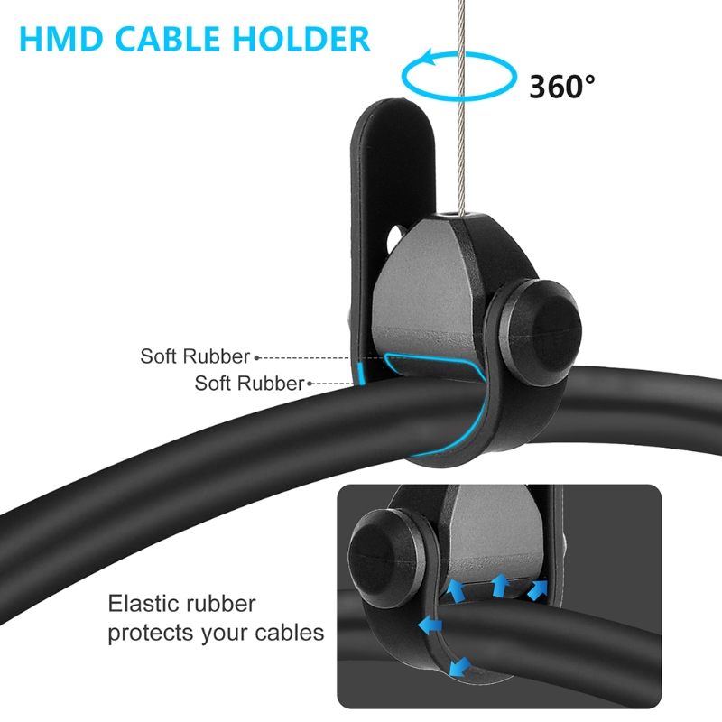 3/6pcs Silent VR Cable Management Pulley System for HTC Vive Rift S PS Windows VR Accessory